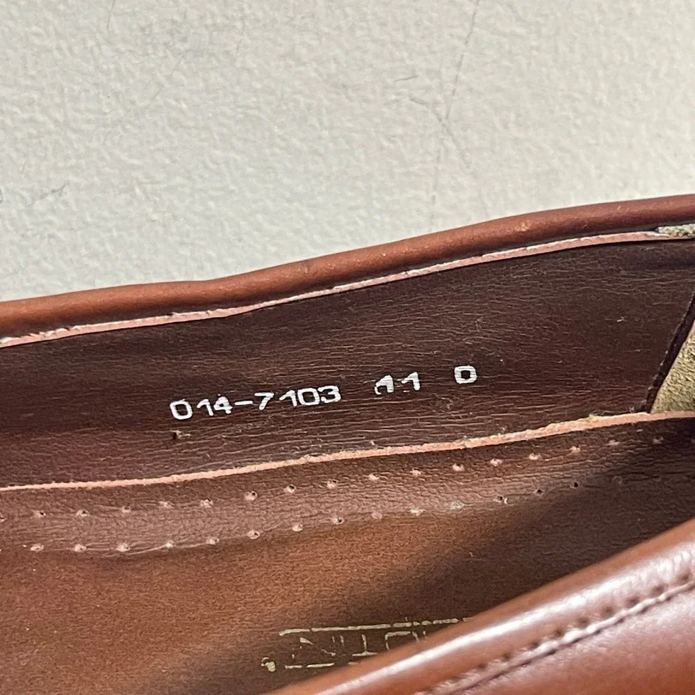 Giorgio Brutini Loafers Men 11 Brown Leather Kiltie Tassel‎ Slip-On Dress Shoes